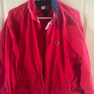Red Tommy Hilfiger 90s wind breaker